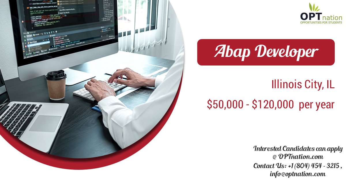optnation_usa's tweet image. Hiring Now ABAP Developer at Illinois City, IL
Build your career with latest opportunities at reputed companies
Apply Now: bit.ly/32qyshc
#jobs #JobsSearch #abapdeveloper #Recruitment #OPT #OPTjobs #HiringNow #Resume #itjobs #jobsinusa