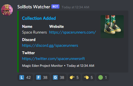 SolBotsAIO's tweet photo. Introducing the all new SolBots Watcher Bot.

Never be late to the party again with the SolBots Watcher. Get your listings up faster for some nice starting collection profit.

Exclusive to SolBots Holders. https://t.co/4sg1jN9HRw