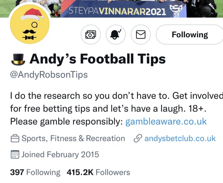 marcstanton's tweet photo. @AndyRobsonTips https://t.co/VVnTrzCrGO