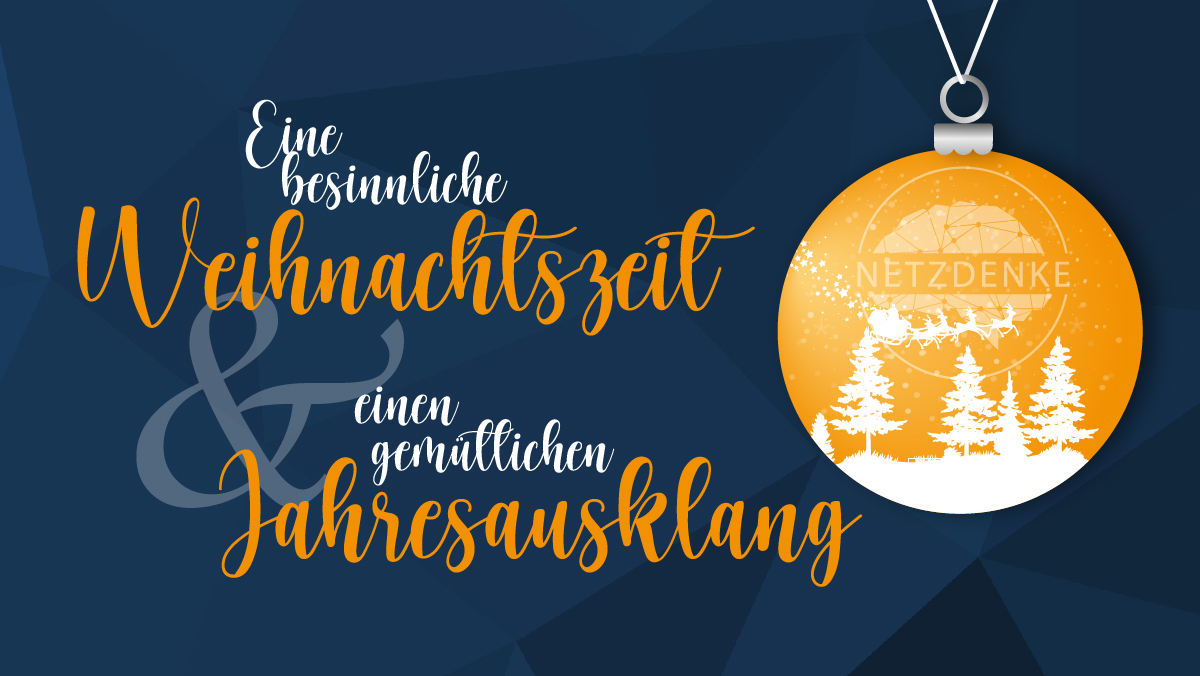 Netzdenke's tweet photo. Frohe Weihnachten und einen guten Rutsch ins Jahr 2022!
Wir sind ab dem 03.01. wieder für euch da. 
#weihnachten2021 #silvester2021 https://t.co/EgiiKFmxTm