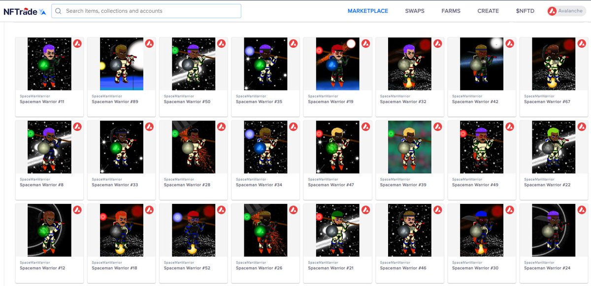 SpaceWarriorNFT's tweet photo. We have revealed the metadata @NFTradeOfficial 

You can now see the NFT you are Minting 😁

At 20% collection sold We will be able to verify the collection 🤩

https://t.co/k65HT5jGby

https://t.co/zxZxX9bN8C

#AVAXNFT #AVAX #Avalanche #NFT #NFTGame https://t.co/wpZTuxE7q2