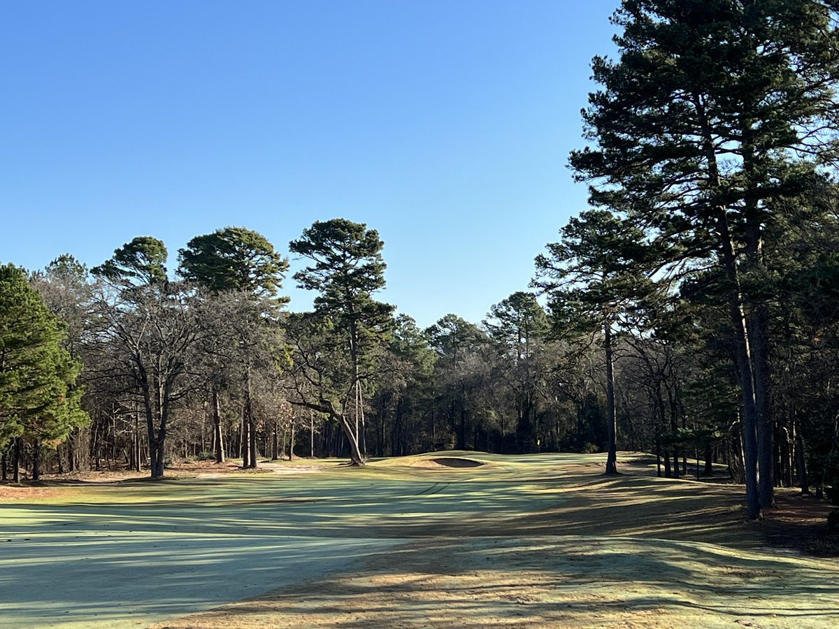Jon_Heise's tweet photo. Pine Dunes in Dallas (ish) area. Ok it’s 2hrs east... Been trying to get out here for ten years. Mostly fantastic with really only two iffy holes. Has a Bandon Trails feel to it. #realsolid #texasgolf https://t.co/fGqDbsuTTH