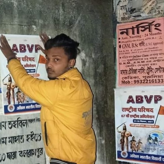 purulia_abvp's tweet photo. অখিল ভারতীয় বিদ্যার্থী পরিষদ(ABVP) বলরামপুর নগর ইউনিটের পক্ষ থেকে এবিভিপির ৬৭-তম রাষ্টীয় অধিবেশনের পোস্টারং করা হলো  বলরামপুর নগরের নানা স্থানে।
অখিল ভারতীয় বিদ্যার্থী পরিষদ জিন্দাবাদ ভারত মাতা কি জয় 🙏
ছাত্র শক্তি রাষ্ট্রশক্তি ✊🧡🚩
#ABVP_PURULIA
#ABVP_VOICE https://t.co/SiRYO0Xbwb