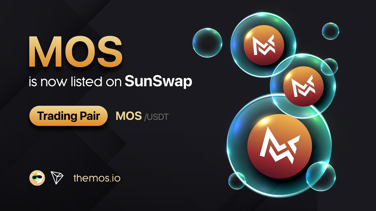 themos_io's tweet photo. Dear #MOS community, the big day is upon us!

We are proud to announce we are now officially listed on #SunSwap!

To celebrate this exciting news and this festive season, we have something special planned for all of you. Watch this space as there's something coming very soon! https://t.co/ssSoNCc89T
