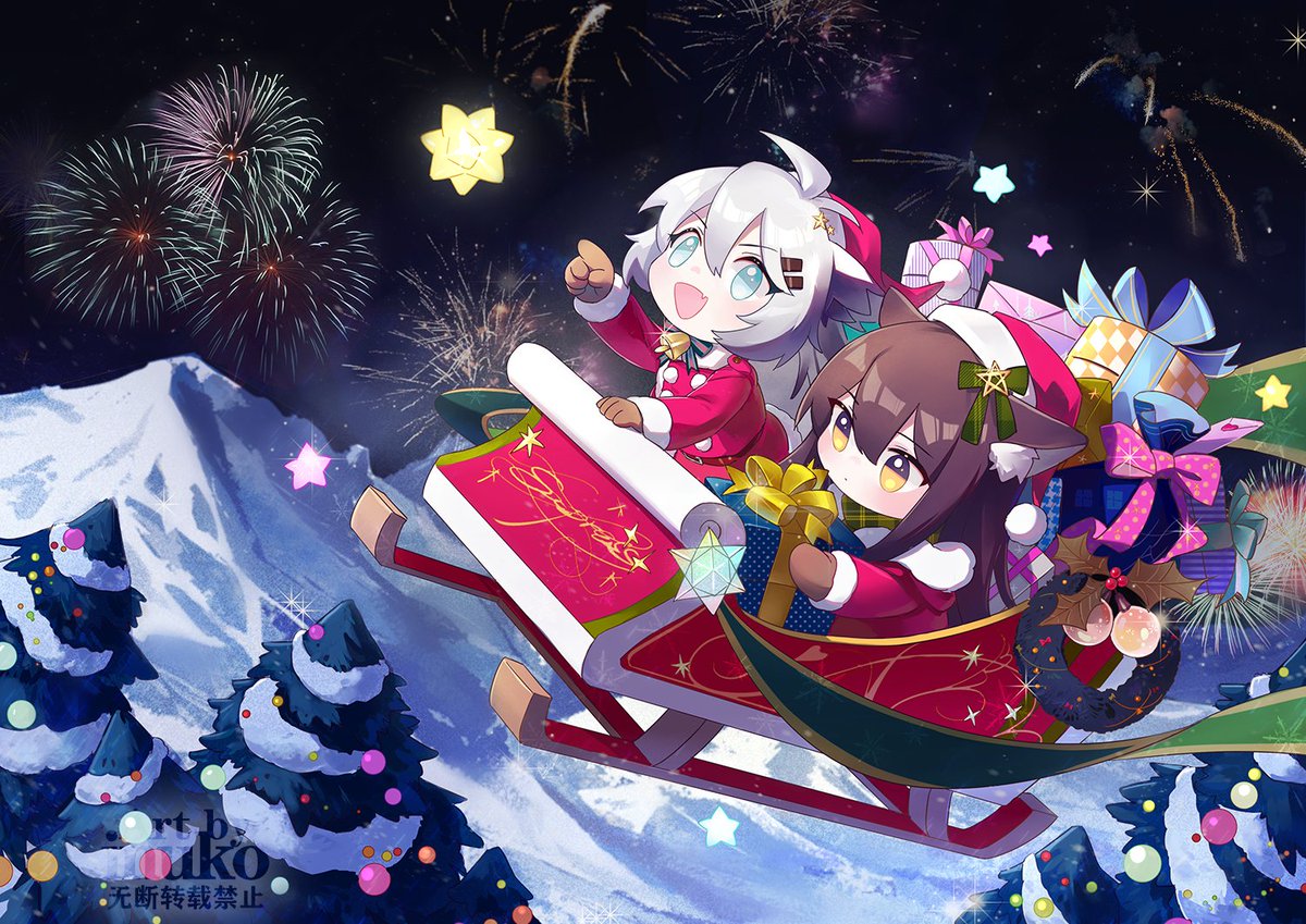 アークナイツ「Wish you all a merry Christmas and a hap」|Shibainukoのイラスト