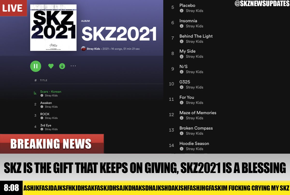 skznewsupdates's tweet photo. Stray tears everywhere all around the world. Everybody say, thank you @Stray_Kids. 😭 #SKZ2021OutNow #SKZ2021 https://t.co/6VPsSiaUUm