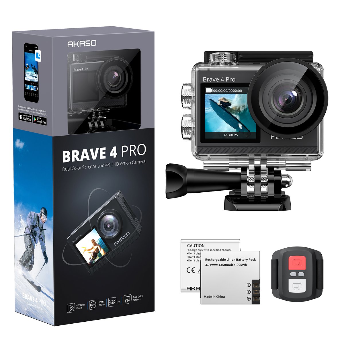 AkasoSea's tweet photo. New model: akaso brave 4 pro
Dual Screen, 4K/30fps, 20MP, Touch Screen, EIS, WIFI
#akasobrave4pro https://t.co/T4Wd2RA904