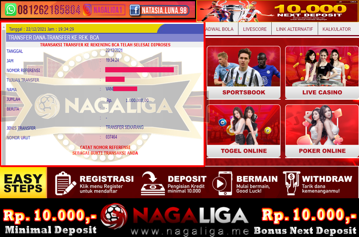 Nagaliga2's tweet photo. WOW Menang slot game di nagaliga !!
Rp 1,000,000.00

UPDATE KEMENANGAN PEMAIN-
NAGALIGA| IDNPOKER | DOMINOBET | TOGEL|POKER ONLINE INDONESIA TERPERCAYA
untuk keterangan lebih lanjut bisa hubungi admin melalui :
WA : +6281262185804
Atau melalui : https://t.co/OV4AOCgxPE

#nagaliga https://t.co/6Oz0Ka7osc