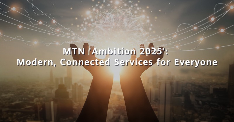 Huawei's tweet photo. #MTN Group aims to reach Autonomous Networks Level 4 within 4 years, thanks to its “Ambition2025” Strategy. The vision for autonomous networks includes IP private line and congestion-free transport networks, Digital-Quick ODN, and sleeping cells self-healing solutions #MWC22