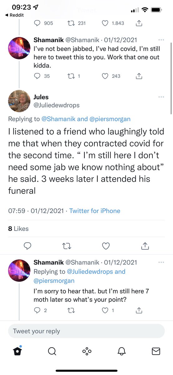ToximYT's tweet photo. @Shamanik @_puds @piersmorgan Maybe not in this one, but in your response to another comment, where you shit on someone who lost a friend to covid. What a sick bastard you are https://t.co/ZIYzygKWRO