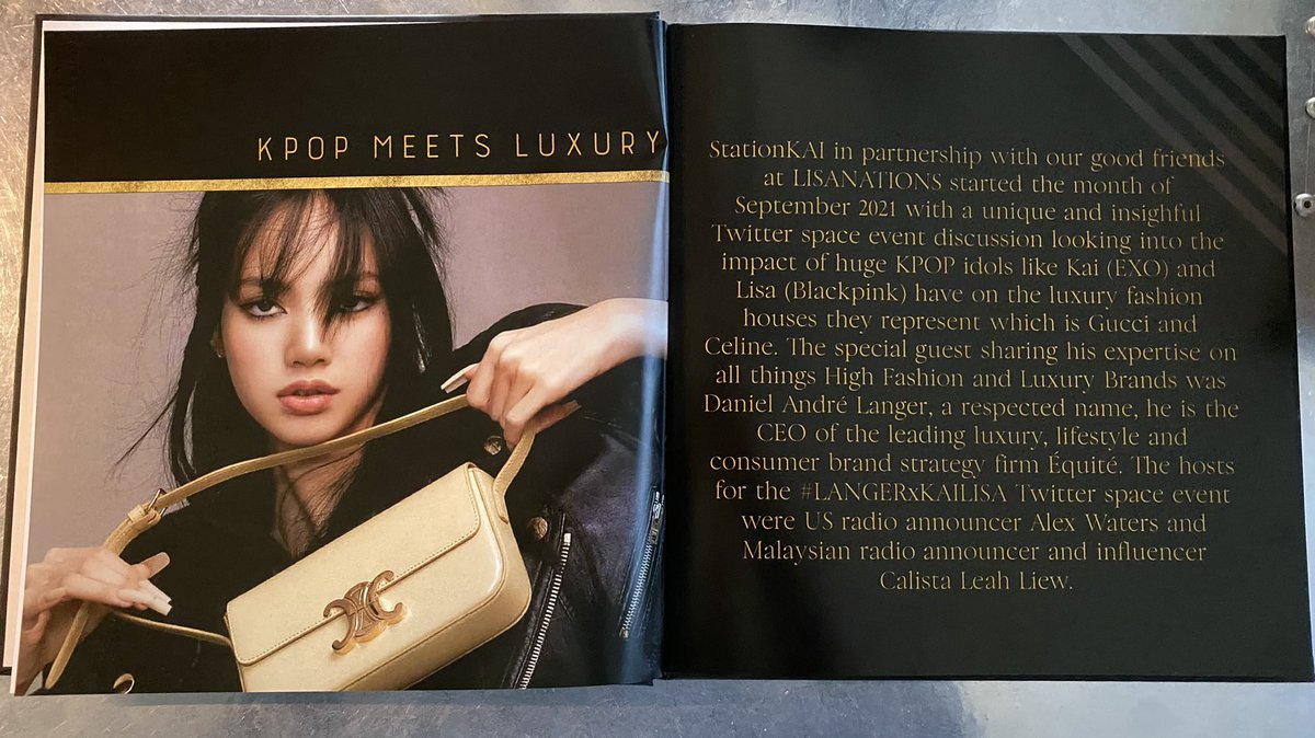 Aurvjhbsbwbxhs1's tweet photo. #kpop has become one of the most influential genres, and #kai #humangucci and #lisa #LisaxCeline are leading the pack. #luxury https://t.co/4BaSBf4seo