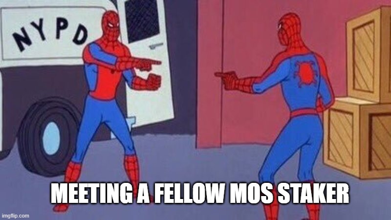 MOSmemesforlife's tweet photo. When everyone knows that MOS is the way to go!

Growing the MOS community 1 wallet at a time.

Find out more at: https://t.co/atBu791GCZ

#MOS #themos #defi #staking #cryptocurrency #finance #memes https://t.co/vX4OibDxJa