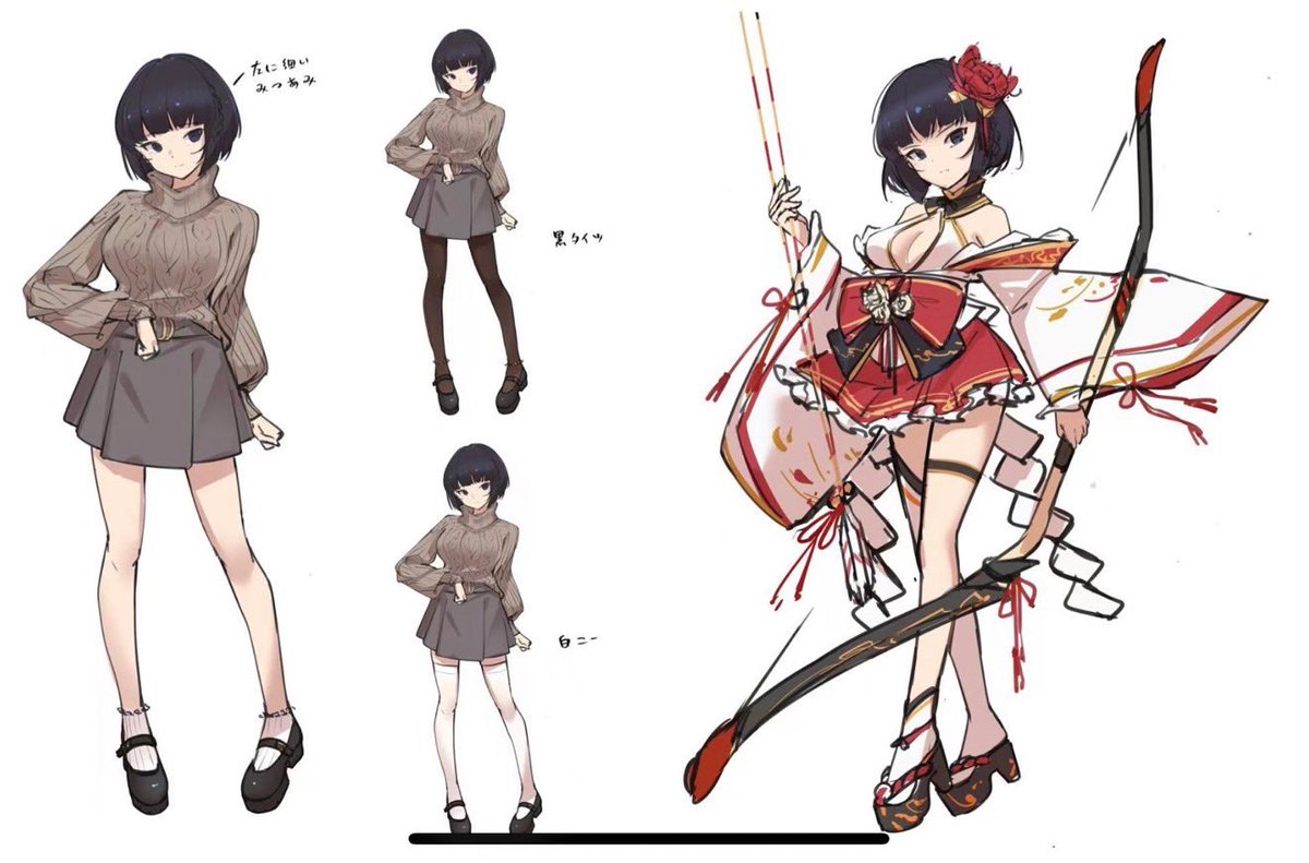 hime_collection's tweet photo. [About New Characters]

The team and illustrators are working on adding characters to the Himegami collection.

We show you a little progress today.
The creation of characters starts with a rough outline like this!

Please look forward to the new character. https://t.co/CStU2kc3Am