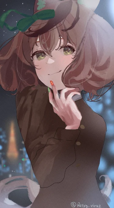 「じゃあそろそろ、聖夜の街散策!しちゃいますか!」 #ウマ娘 #ナイスネイチャ 