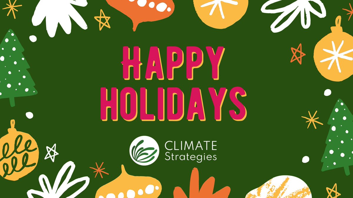 climatestrat's tweet photo. Happy Holidays 🎉 to our members, partners &amp; followers around the globe! We're looking forward to working with all of you to keep advancing evidence-based #climatepolicy decision-making in 2022! 

P.S. Don't forget to look at our latest job openings ➡ https://t.co/CzYpEYtcT1 https://t.co/HzD6tiaIX1