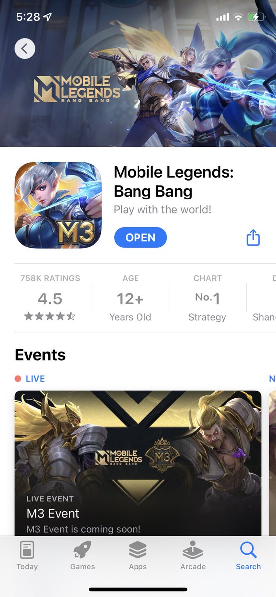 veewiseforever's tweet photo. 4.5 na yung rating ng ML sa App Store. LET'S KEEP FIGHTING FOR BLACKLIST AND MOMSHOES!!! Give 1-star ratings. Make your voice heard!!!

#WeWantEstes
#WeWantEstesSkin https://t.co/ga1lS4uvTA