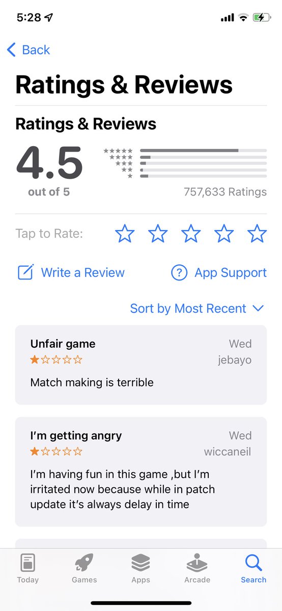 veewiseforever's tweet photo. 4.5 na yung rating ng ML sa App Store. LET'S KEEP FIGHTING FOR BLACKLIST AND MOMSHOES!!! Give 1-star ratings. Make your voice heard!!!

#WeWantEstes
#WeWantEstesSkin https://t.co/ga1lS4uvTA