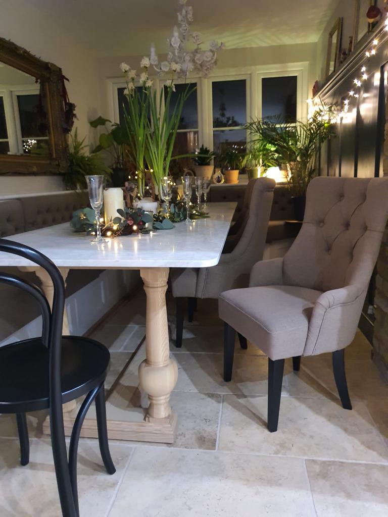 designs_jsd's tweet photo. Lovely customers! A bespoke table order from earlier in the year has been dressed for Christmas. It looks so great in its new home. So glad she took the time and trouble to send me some pictures!
#Christmas #bespoke #table #Interiors #interiorstyling #KingOf https://t.co/66KrXvnCRI