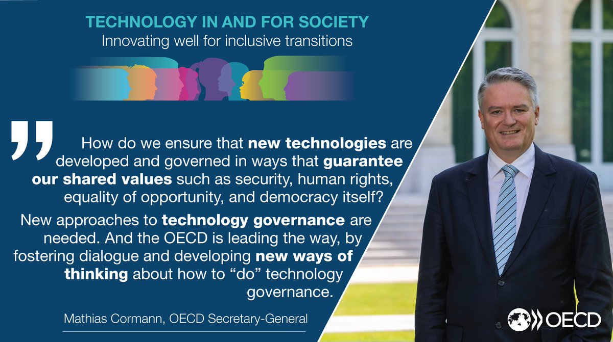 OECDinnovation's tweet image. The @OECD is leading the way on new approaches to #TechnologyGovernance by fostering dialogue &amp;amp; developing new ways of thinking.

🎥Watch the replays of our recent discussions on technology in and for society: #innovating well for #inclusive transitions ▶️ bit.ly/31GaRsx