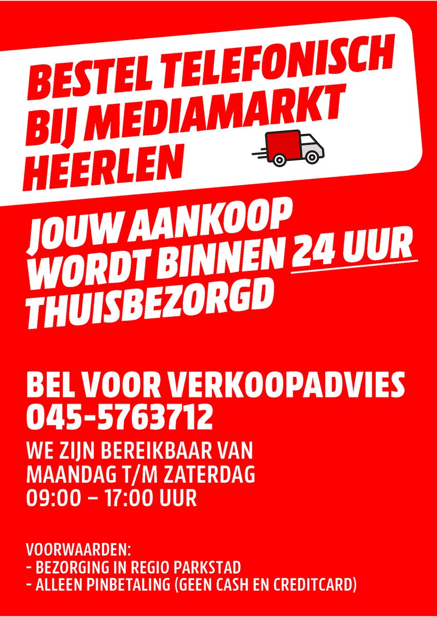 Jouw aankoop binnen 24 uur thuisbezorgd! #mediamarkt #mediamarktheerlen #heerlen