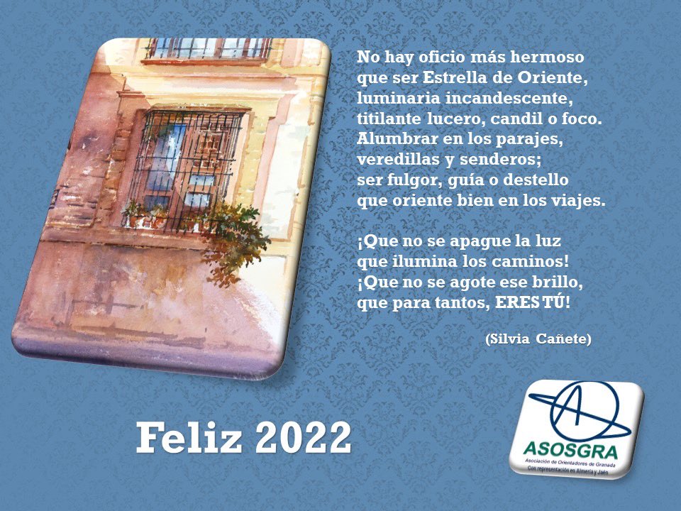 ASOSGRA's tweet photo. Feliz Navidad y buen 2022 🎄🌟✨ Qué en el año 2022 venga cargado de todo lo mejor para la #OrientaciónEducativa #ASOSGRA https://t.co/2ikn6BVdxe