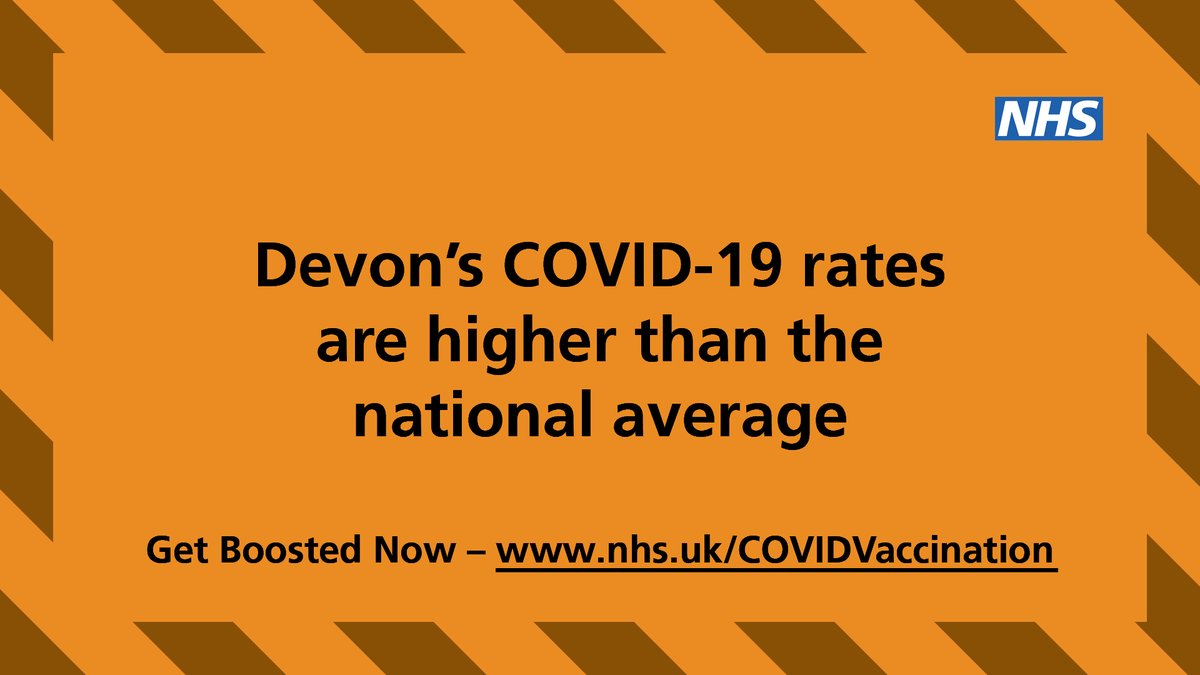 NHSDevon's tweet photo. Devon’s COVID-19 rates are higher than the national average, with Plymouth the highest in the county

It’s never been more important to get vaccinated

Book now: https://t.co/tTTmodnBvC https://t.co/umpPBWRWSg