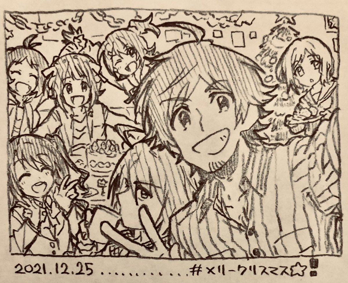 *越境 一足先にクリスマスの絵🎄 