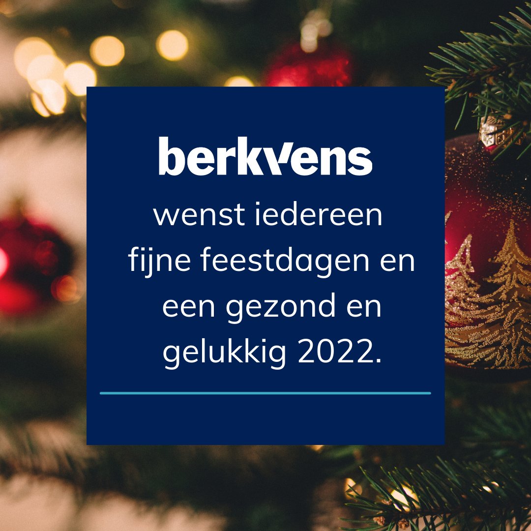 Berkvens wenst iedereen alvast prettige feestdagen en een gelukkig 2022! Vanaf vrijdag 24 december tot en met woensdag 5 januari zijn wij gesloten. Vanaf donderdag 6 januari staan wij weer voor je klaar.

#geslotendeuren #bedrijfssluiting #feestdagen