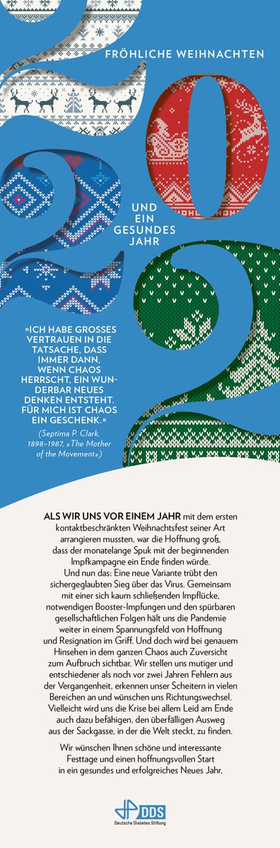 DDS_Stiftung's tweet photo. Frohe Weihnachten und ein gutes neues Jahr!
Ab dem 10.01.2022 ist die Geschäftsstelle der DDS wieder erreichbar. 

Alles Gute! https://t.co/yoML7FXPIa