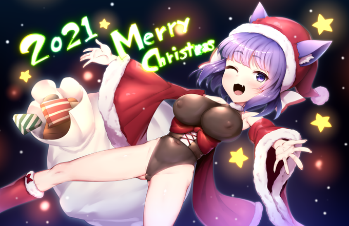 #こま絵馬 
ハイレグレオタードなサンタこまりちゃん様です 