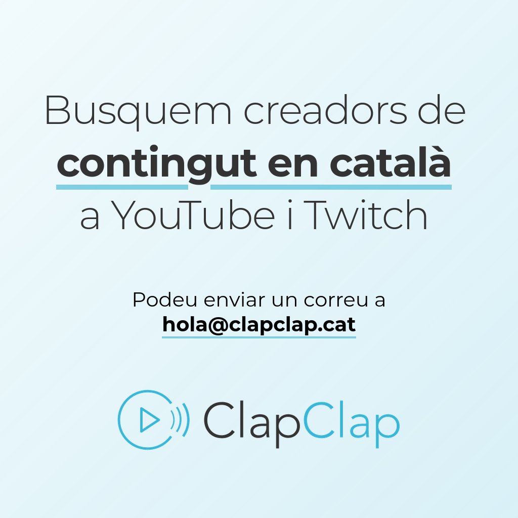 Hola, Twitter! 👋 Estem creant una plataforma de vídeos en català que s'integrarà amb YouTube i Twitch. Volem ajudar a la difusió de contingut en català i alhora oferir noves vies d'ingressos per als creadors. Ens doneu un cop de mà amb un 🔁?