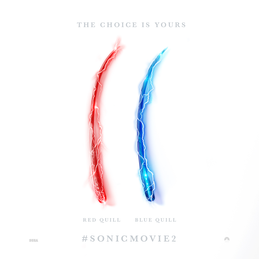 MYAksiz's tweet photo. #MySonicMovie2 kongsi poster parodi @TheMatrixMovie #TheMatrixResurrections - #RedQuill atau #BlueQuill ?? https://t.co/g5yWetF8Yc