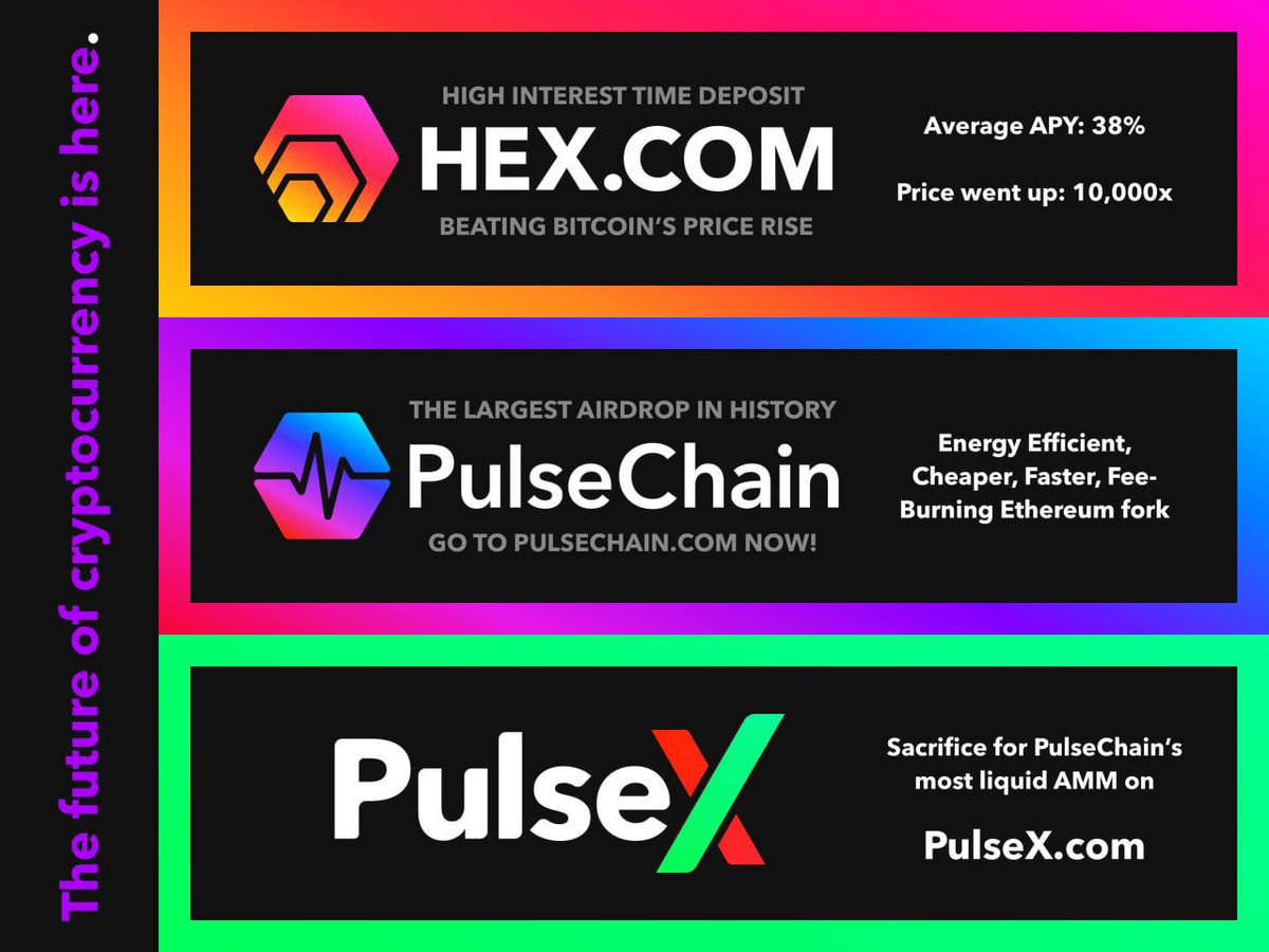 The future of #cryptocurrency is here. #HEX #PulseChain #PulseX