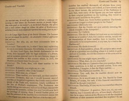 DorsetWriter's tweet photo. #ColinMacInnes #ParthenonMarbles #Elgin @BCRPM
Rereading essays in 'England, Half English', surprised to come across this forgotten polemical dialogue on the Parthenon Marbles. First published in Twentieth Century, July 1957 (in Greek, Kathimerini 2/8/1957). https://t.co/A7XoO94rgL