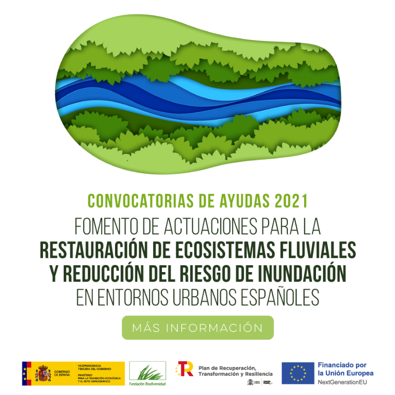FBiodiversidad's tweet photo. 🏙️🌊 75 M€ (ayudas de entre 500.000 € y 4 M€) para fomentar actuaciones dirigidas a la restauración de ecosistemas fluviales y a la reducción del riesgo de inundación en entornos urbanos españoles.

🗓️Hasta el 16 de marzo de 2022

#PlandeRecuperación @P_Recuperacion @mitecogob