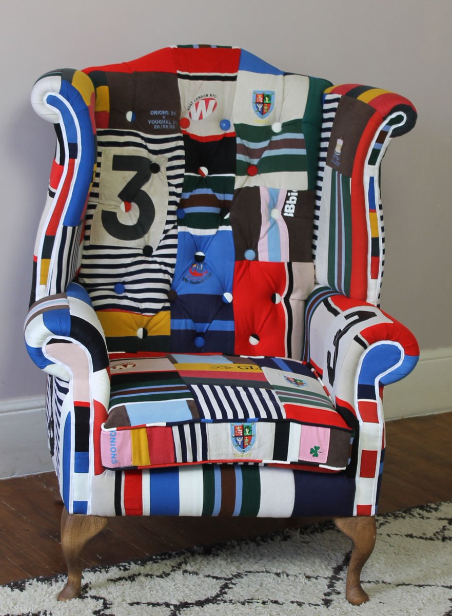 patchworkchairs's tweet photo. Recycled these rugby shirts if you like please recycle this tweet https://t.co/pvtw1nSsXW
