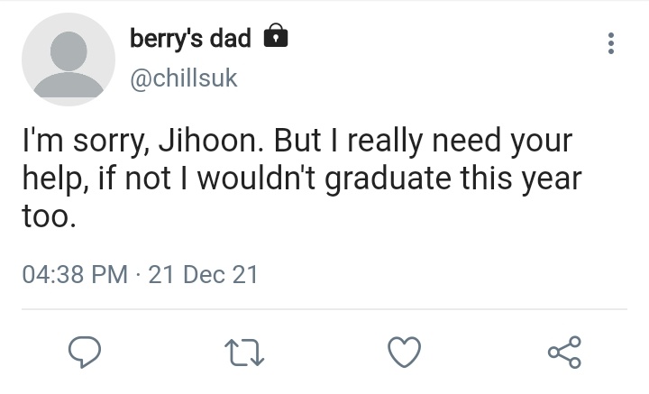 1421x1509's tweet photo. 「Because of Little Berry」

Jihoon is the epitome of perfection. Everything is in order to follow all his plans. 

But when a petite man knocks on his door that morning, it's totally not in his plan. More to his misery, that man comes with a baby, his baby. 

• hoonsuk au https://t.co/bKehvUTtGd