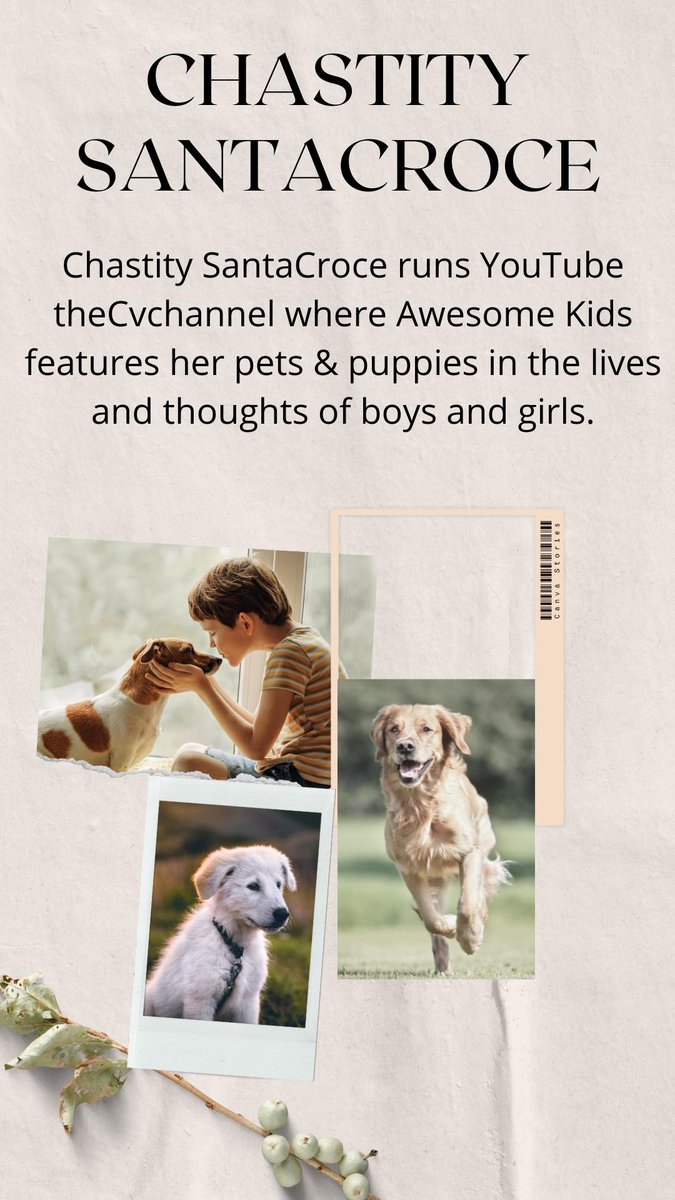 ChastitySantaC1's tweet photo. Chastity SantaCroce runs YouTube theCvchannel where you can find a huge collection of scripts for kids, drama activities, drama games on video, and more! #chastitysantaCroce #kids #skits #family #pets #puppies https://t.co/TOdKKccMAp