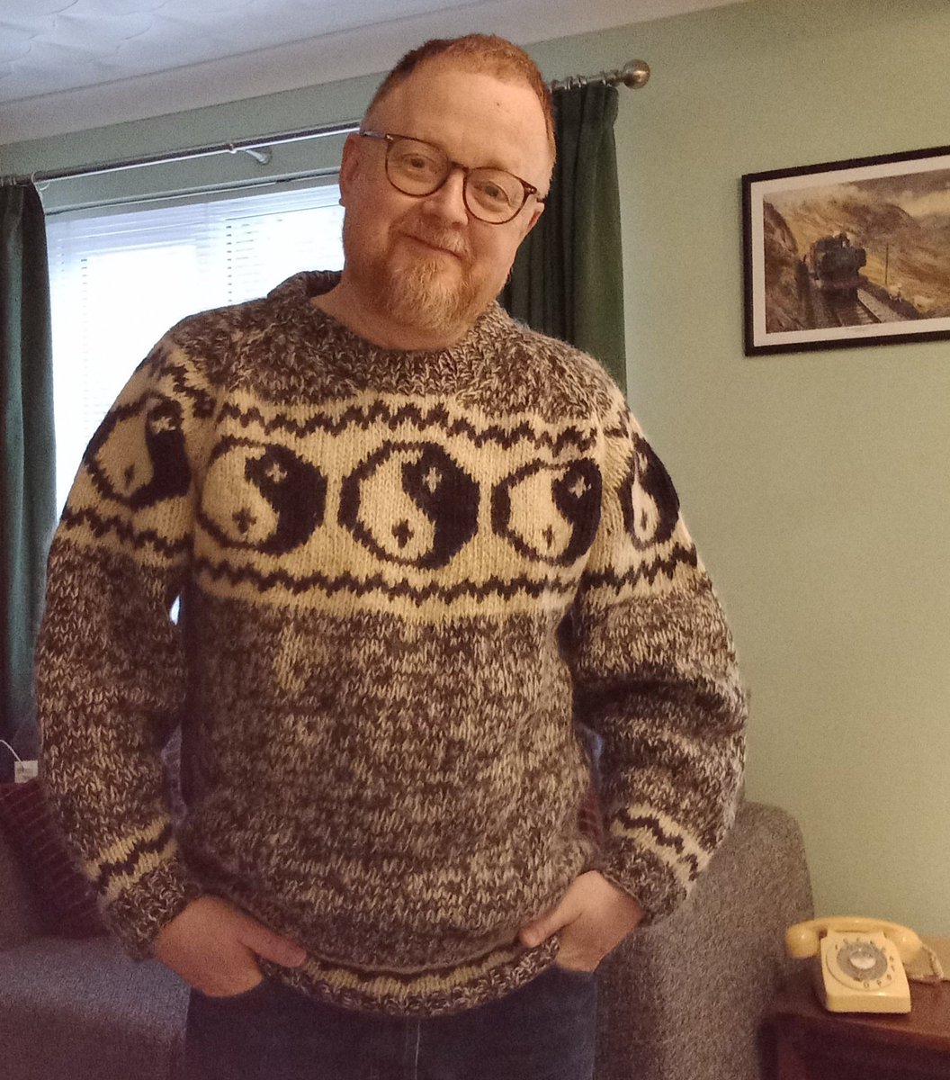 Today's jumper is 27 years old & is wearing considerably better than the wearer. #winterwoolies