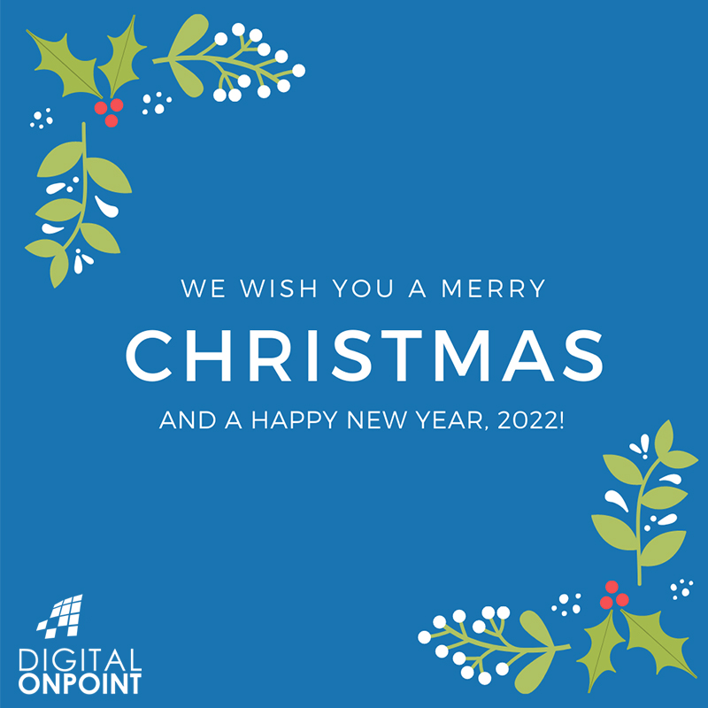 DigitalOnpoint's tweet photo. The team at Digital Onpoint Systems wishes you and your loved ones a Merry Christmas, a very Happy Holiday season, and a peaceful and prosperous New Year, 2022!
#MerryChristmas #HappyHolidays #HappyNewYear #Happy2022 https://t.co/KyIKyFVGdN