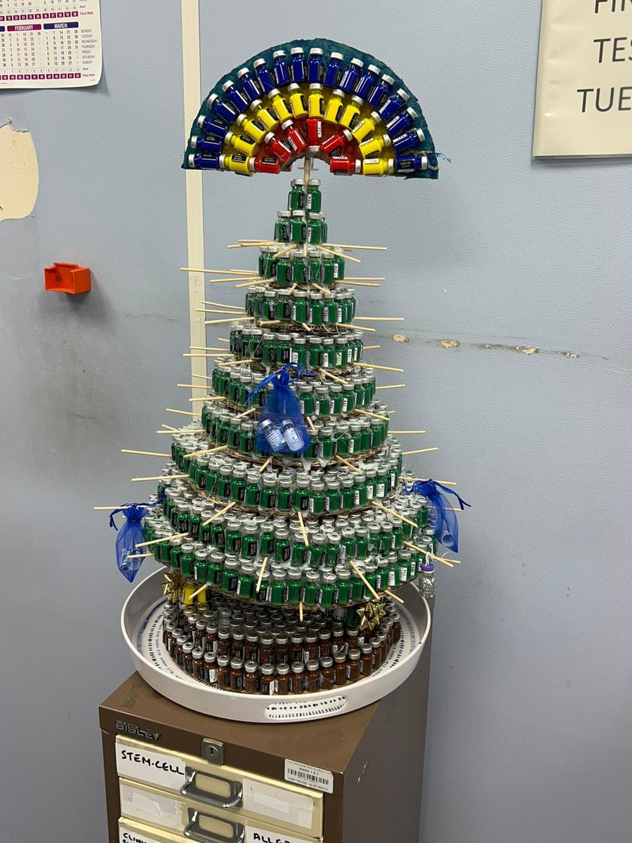 It’s finally finished! The MFT Vaccination Team’s Christmas Tree (made out of empty Pfizer vials) Amazing work by Christine Melia 🎄🎄🎄🎄🎄🎄🎄🎄🎄<a href="/MFTnhs/">MFT NHS</a> @CNOEngland <a href="/NurseKT_/">Katie Law</a> <a href="/alisonlynch65/">Alison Lynch</a> @MeersGail <a href="/ztkelly/">Dr Teresa Kelly</a> <a href="/EhwMft/">MFT Employee Health and Wellbeing Service</a> @antibioticangel <a href="/MFT_Chief_Pharm/">@MFT_Chief_Pharmacist</a> <a href="/CMO_England/">Professor Chris Whitty</a>