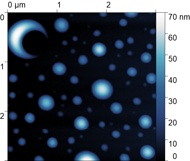 PascalRohrbeck's tweet photo. Happy holidays to all of you. Our #AtomicForceMicroscope is also in Christmas mood and looking forward to the holy night. The image shows polystyrene nanoparticles on a Si-waver surface taken with the MFP-3D Infinity. https://t.co/Ld57o5kz6g