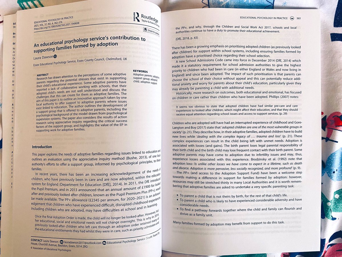 EPonSea's tweet photo. Have you read about how one EPS supported families formed by adoption? Finally in hard copy https://t.co/eHN9SyEAQ1… #adoption #twittereps #twitterteps #virtualschool #educationalpsychologyinpractice #careexperienced https://t.co/0E2ZObxxRx
