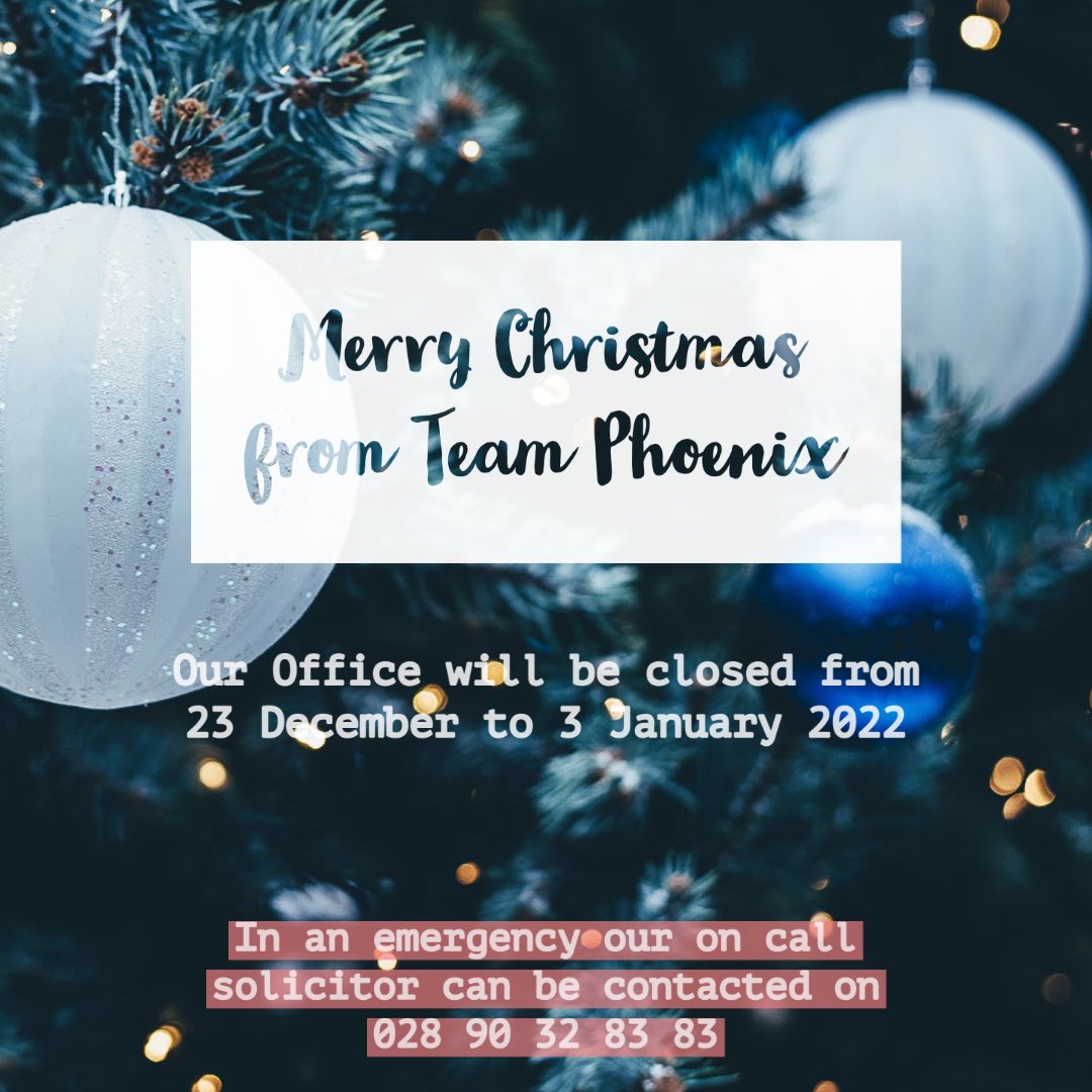 Very Merry Christmas December 3rd 2022 Phoenix Law Belfast On Twitter: "Wishing All Our Clients A Merry Christmas  And Prosperous 2022. Thank You For All Your Support In 2021.  Https://T.co/Lgbhccmsjy" / Twitter