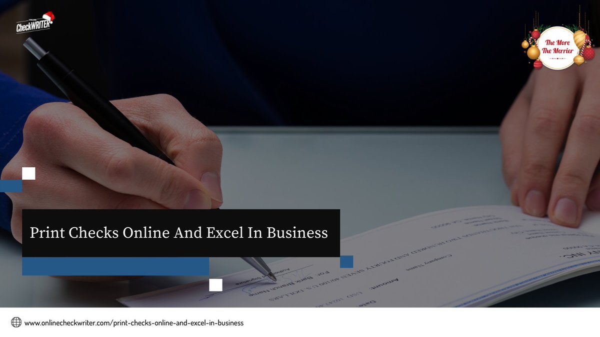 webcheckwriter's tweet photo. https://t.co/WnspBLV9Sn
Print checks online and have great business success. Online Check Writer helps you avoid purchasing pre-printed checks, enabling you to reduce costs.
#BusinessChecks #PrintChecksOnline #OnlineChecks https://t.co/rEjGkqhyYs