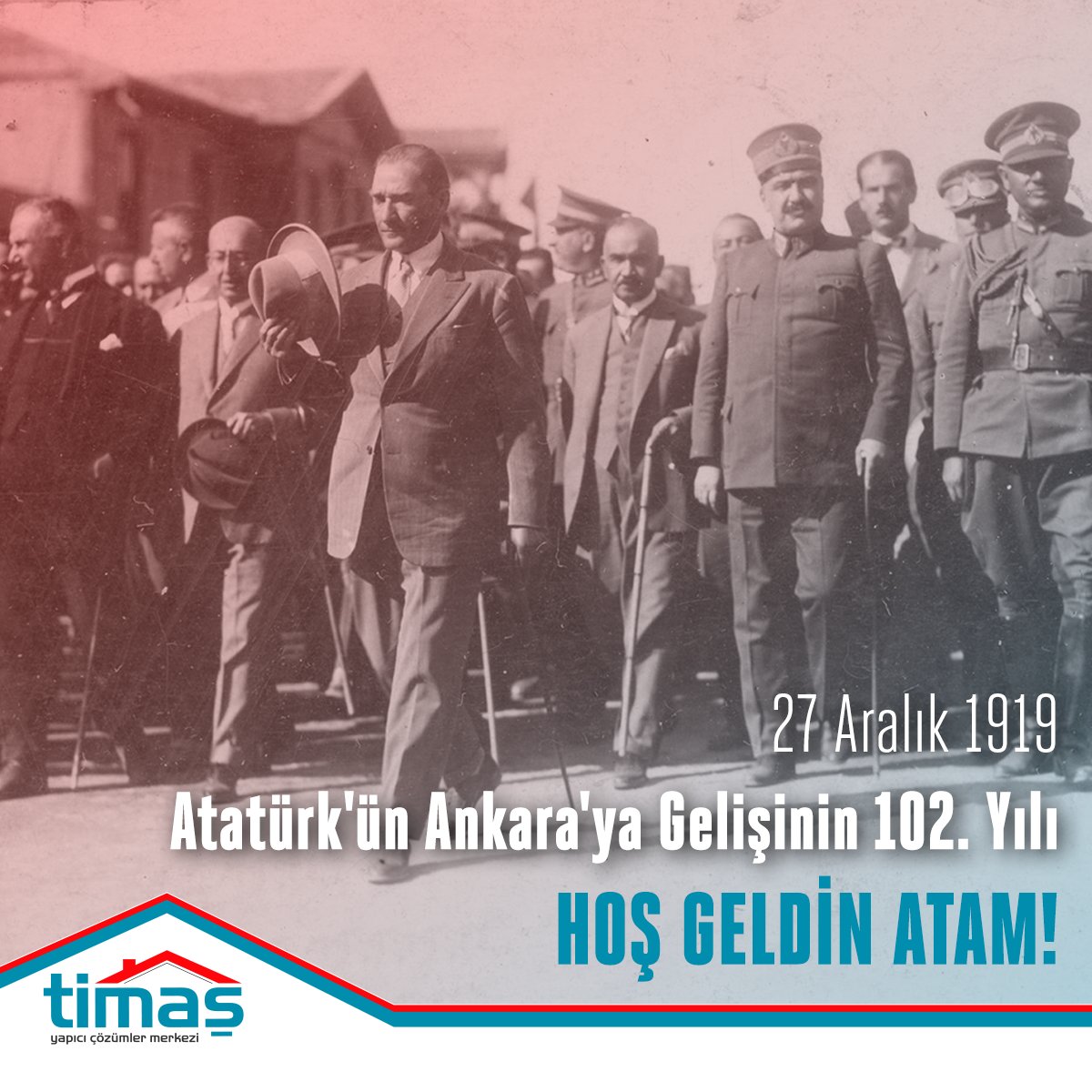 Timas_as's tweet photo. Atatürk’ün Ankara’ya gelişinin 102. yılı kutlu olsun.
Hoş geldin Atam!

#Timaş #yapıcıçözümlermerkezi #AtatürkünAnkarayaGelişi https://t.co/tPs4A2eFo2