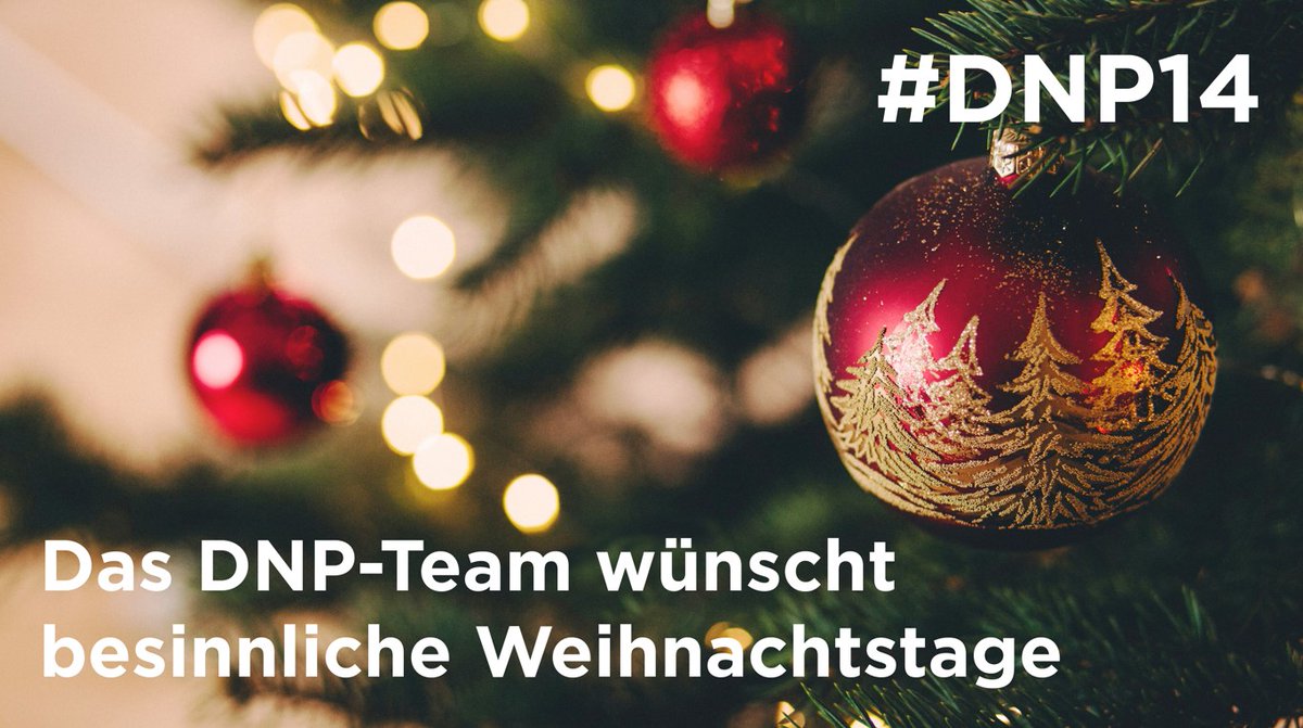 _DNP_'s tweet photo. Wir wünschen allen ein schönes Weihnachtsfest, erholsame Feiertage und einen guten Rutsch in das neue Jahr. 🎄 Danke an alle, die uns dieses Jahr beim #DNP14 unterstützt haben. Wir sehen uns im nächsten Jahr wieder. https://t.co/YMpbCjXOSw