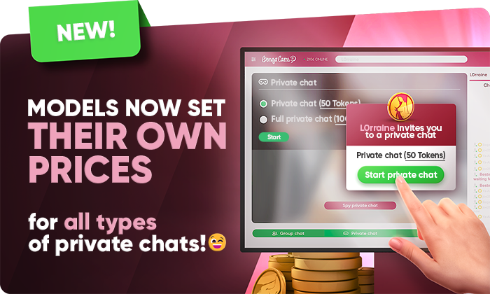 BongacamsM's tweet photo. IMPORTANT: now models can set their own prices for all types of private chats!

Before you use the service don't forget to check the price specified in the particular chat room. 

Invite your favorite models into privates and enjoy hot chatting! 🔥

https://t.co/i1V6PZIGDj https://t.co/1KVaqCj4yp