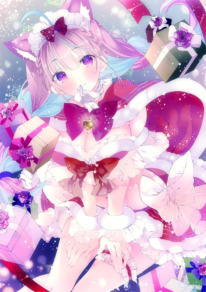 湊あくあ 「あなたのもとにもハッピークリスマス(*˘︶˘*).。.:*♡ #あくあーと #湊」|むーのイラスト