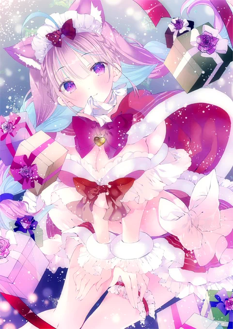 あなたのもとにもハッピークリスマス(*˘︶˘*).。.:*♡ #あくあーと #湊あくあ #ホロライブ 